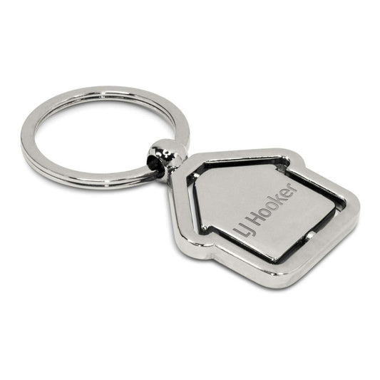 104886 - Spinning House Metal Key Ring