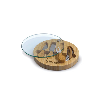 122342 - NATURA Glass & Bamboo Cheese Board